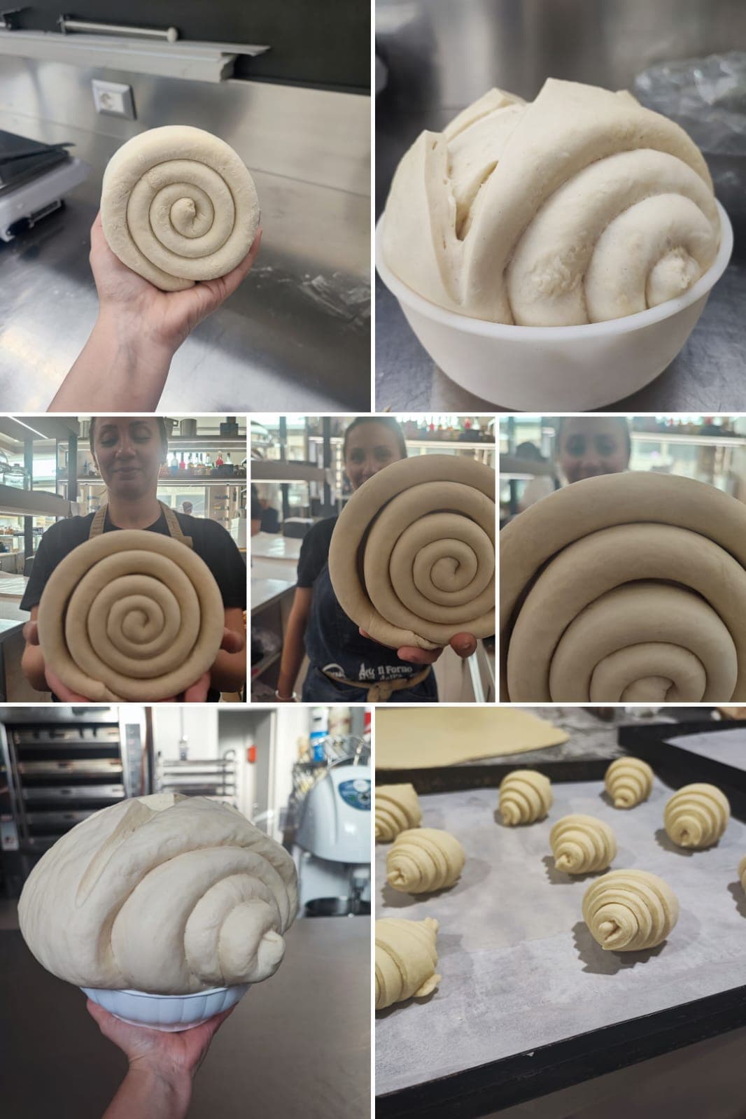 Lavorazione a mano dell'impasto per il pane